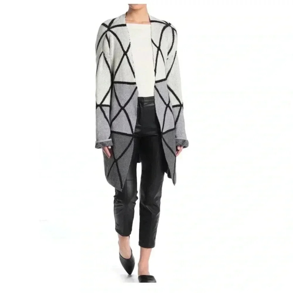 Joseph A Geometric Open Cardigan